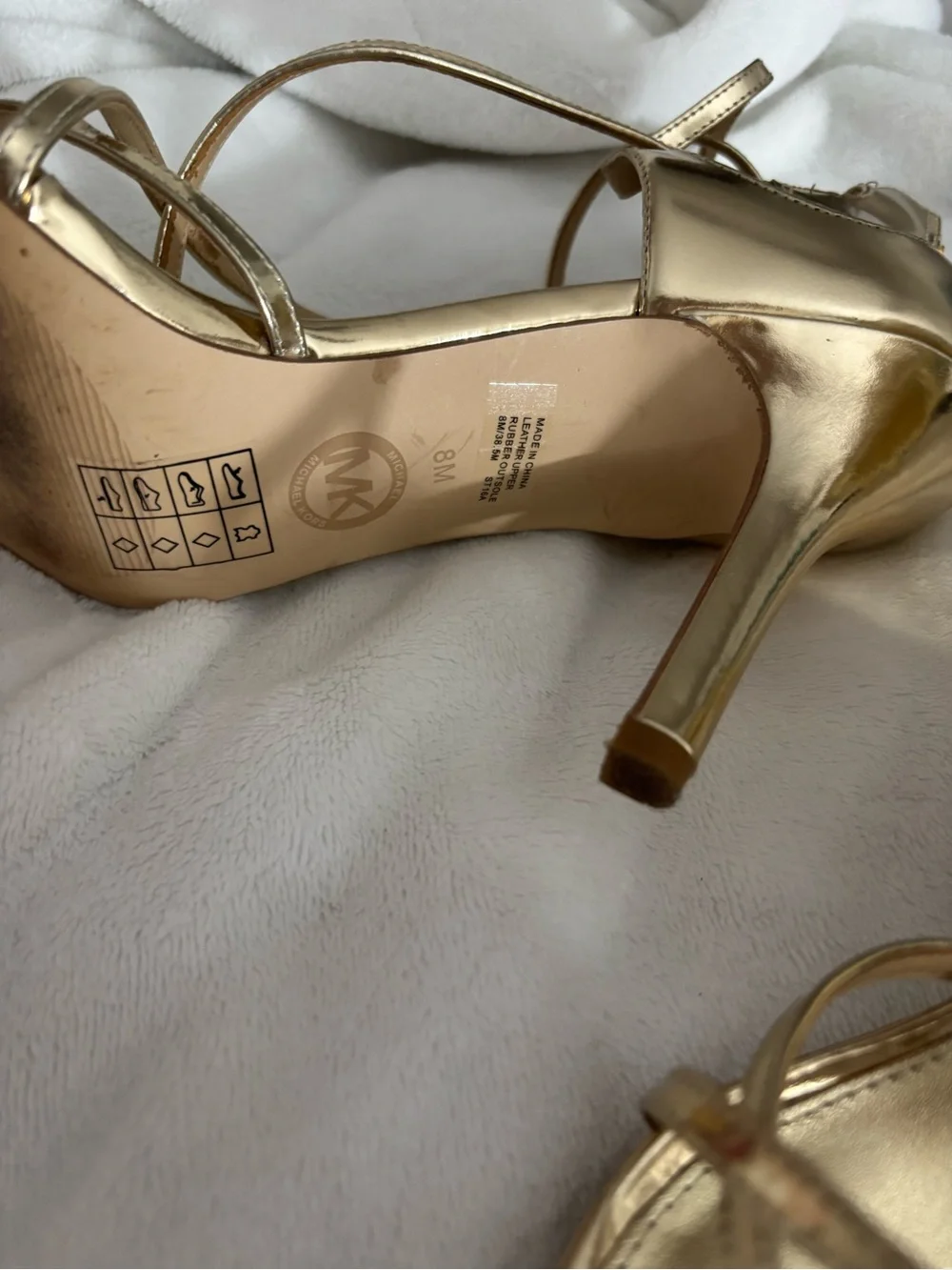 Michael Kors Metallic Gold Strappy High-Heel Sandals